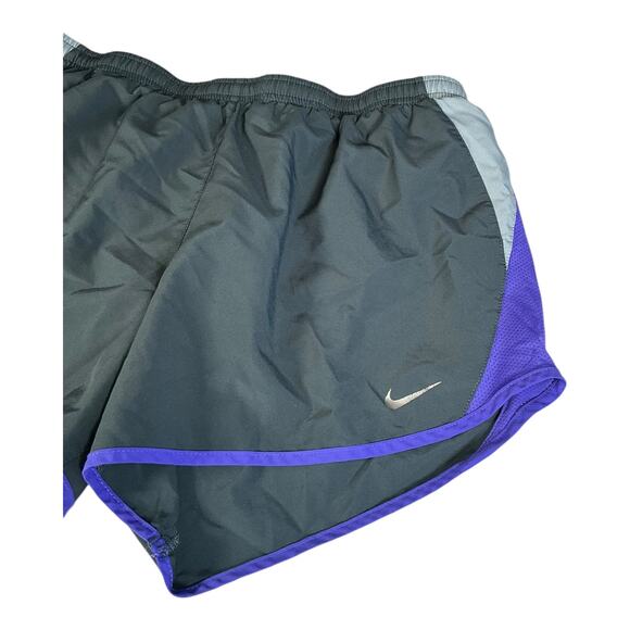 Nike Women’s Dri-Fit Running Shorts Medium Black Purple Built-In Liner Athletic - Picture 10 of 10